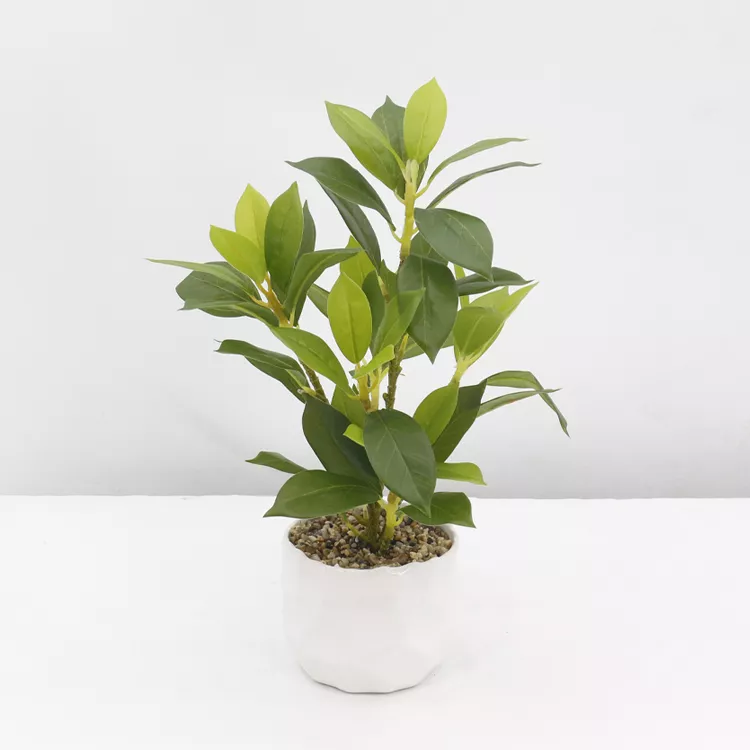 Artificial Green Plant Office Desktop Decor Simulate Plant Pot 41 Cm Artificial Leave Plant Bonsai