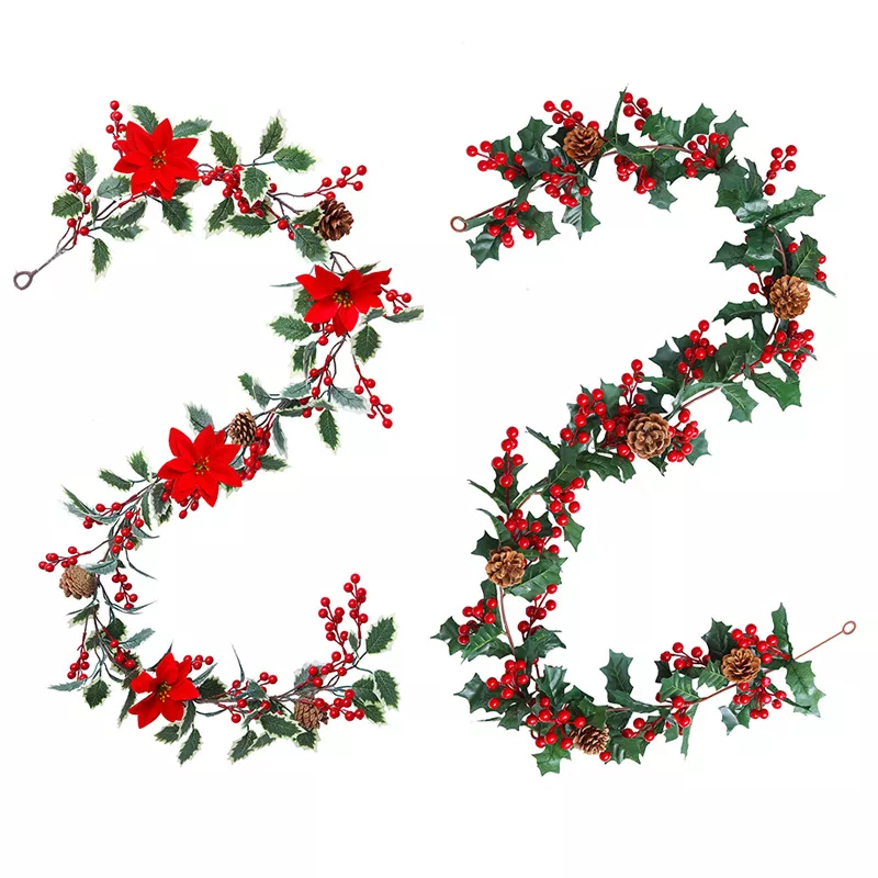 Christmas pine vine Christmas red pine tree Christmas leaf atmosphere decorate the interior