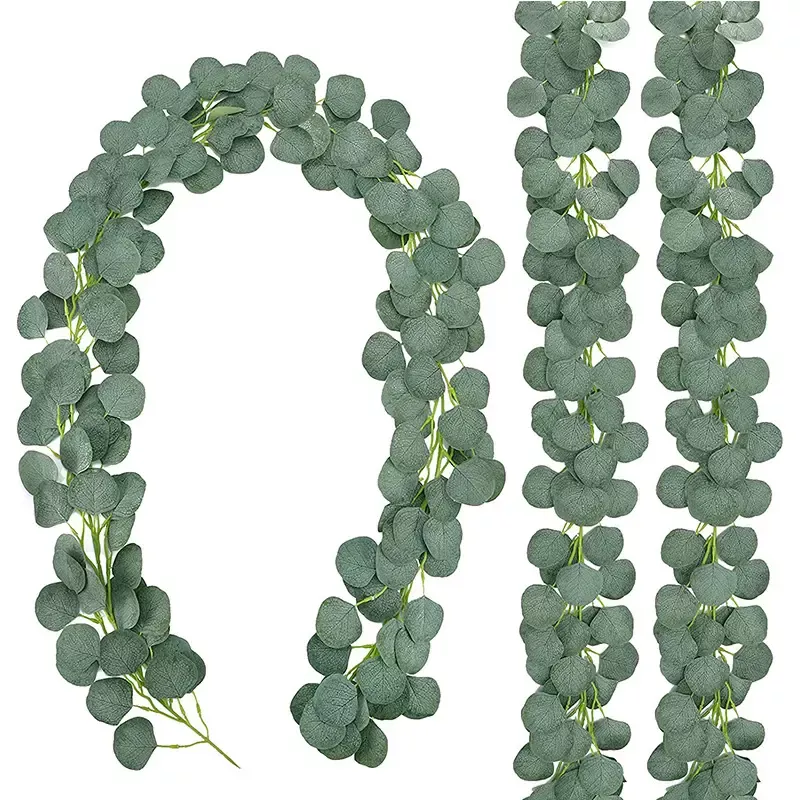 Artificial Eucalyptus Garland Greenery Silk Eucalyptus Leaves Vines Faux Plants Decoration